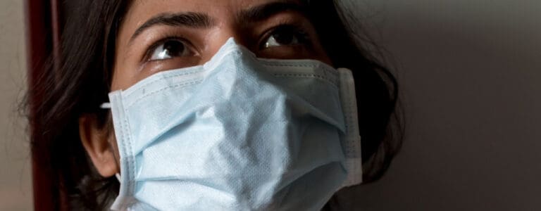 Woman Wearing Surgical Mask