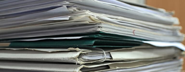 Stack of medical charts
