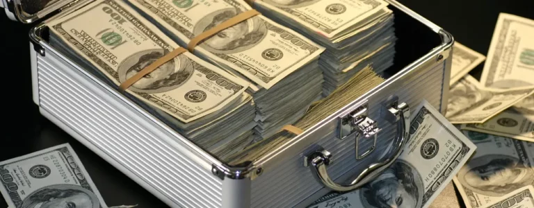 Suitcase filled with $100 bills