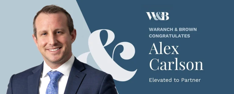 Waranch & Brown Congratulates Alex Carlson: Elevated to Partner